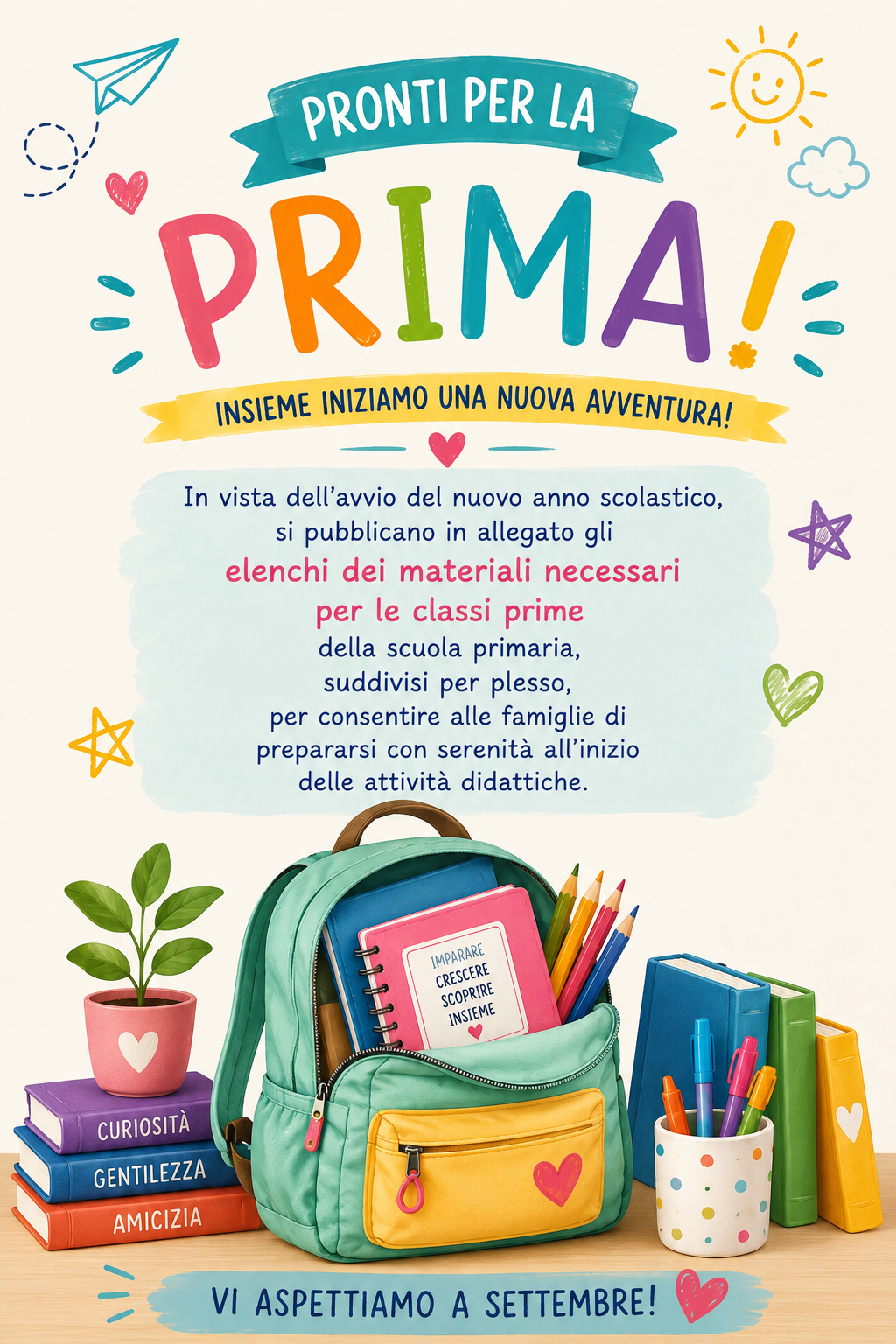 Elenchi materiali classi prime scuola primaria